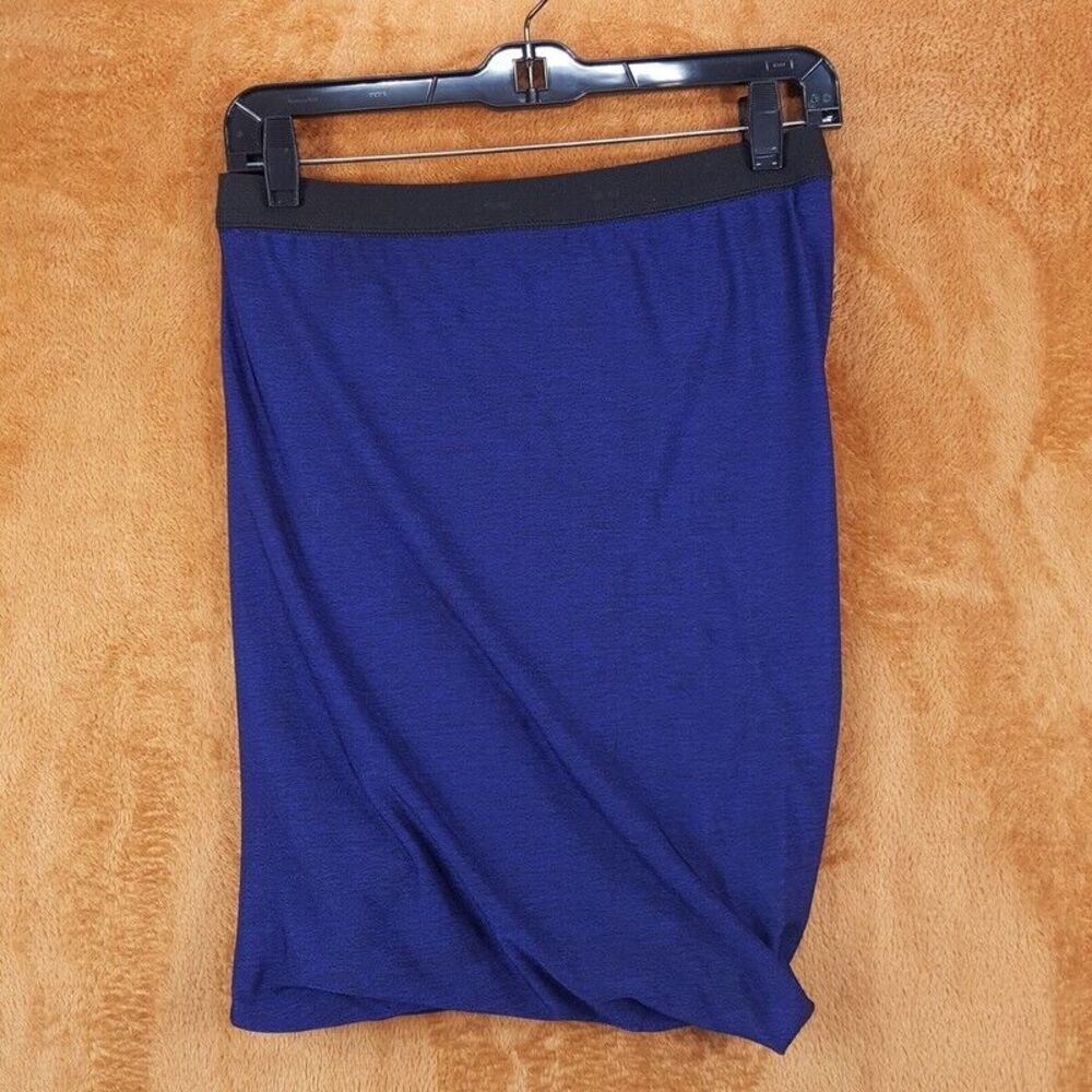 ALEXANDER WANG Skirt Womens Small Blue Pull On Pencil Draped Stretch